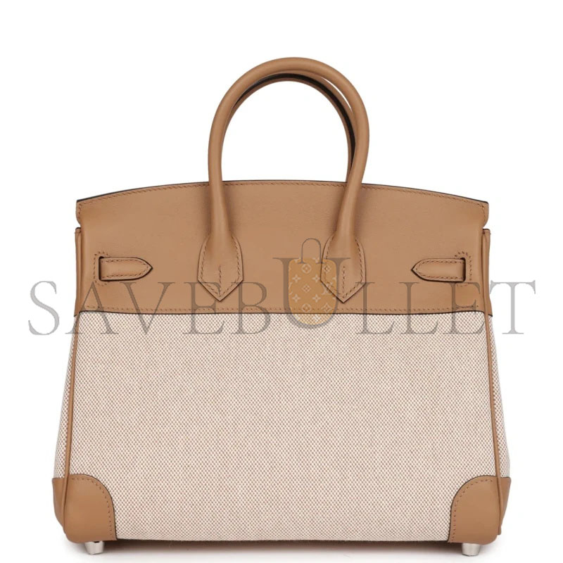 H**mes MASTER BIRKIN 25 IN TOILE SWIFT LEATHER (25*20*13cm)